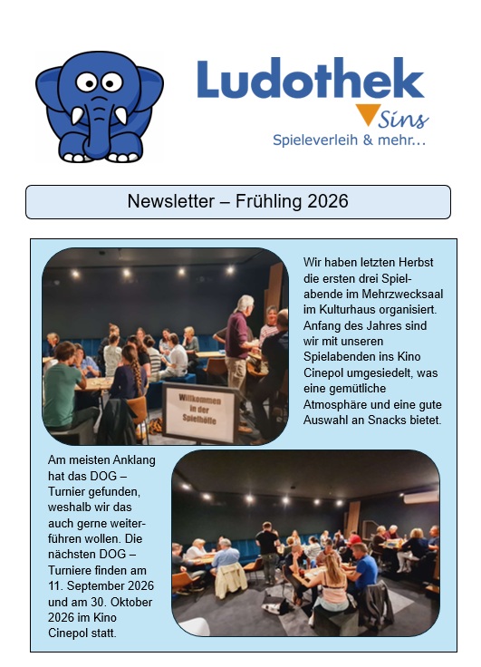 Newsletter Frühling 1