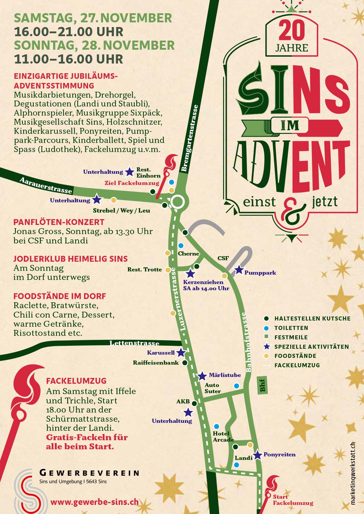 infoflyer sins im advent 2021 vorderseite